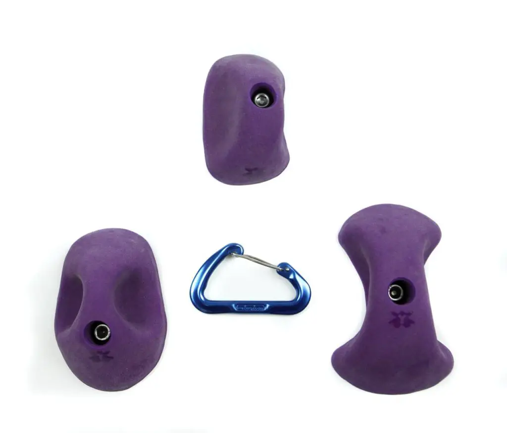 Pinches used for bouldering