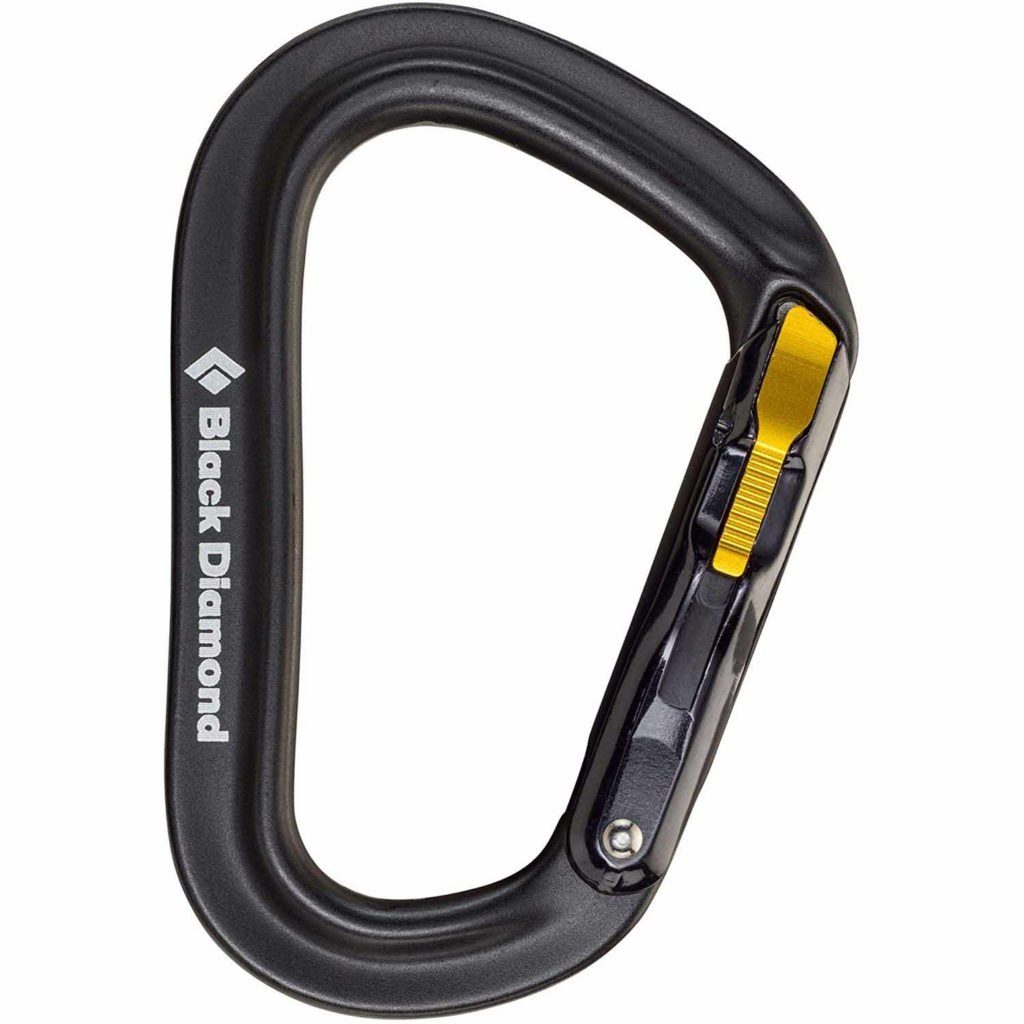 Black Diamond VaporLock Magnetron Locking Carabiner Black and Yellow