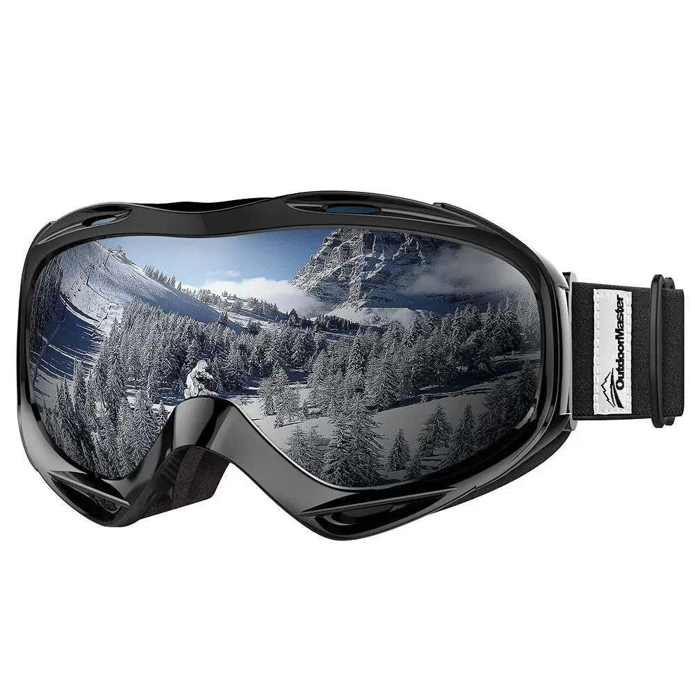 OutdoorMaster OTG Ski Goggles - Over Glasses SkiSnowboard Goggles for Men, Women & Youth - 100% UV Protection