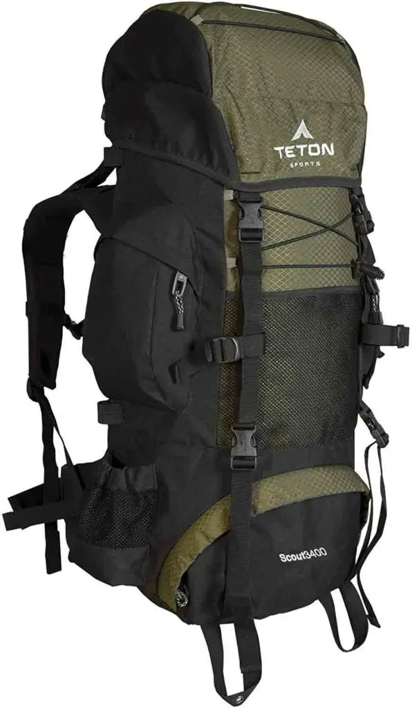 Teton Sports Scout 3400 Internal Frame Backpack; High-Performance Backpack for Backpacking, Hiking, Camping